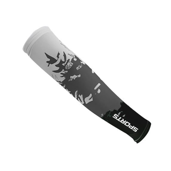 WGRFFH UV Sun Protection Arm Sleeves Cooling Sports Sleeve Anti Slip Ice Silk Warmers Arm Covers Compression Sleeves Sports Polyester Cycling Covers for Men Women Golf,Fishing BK2