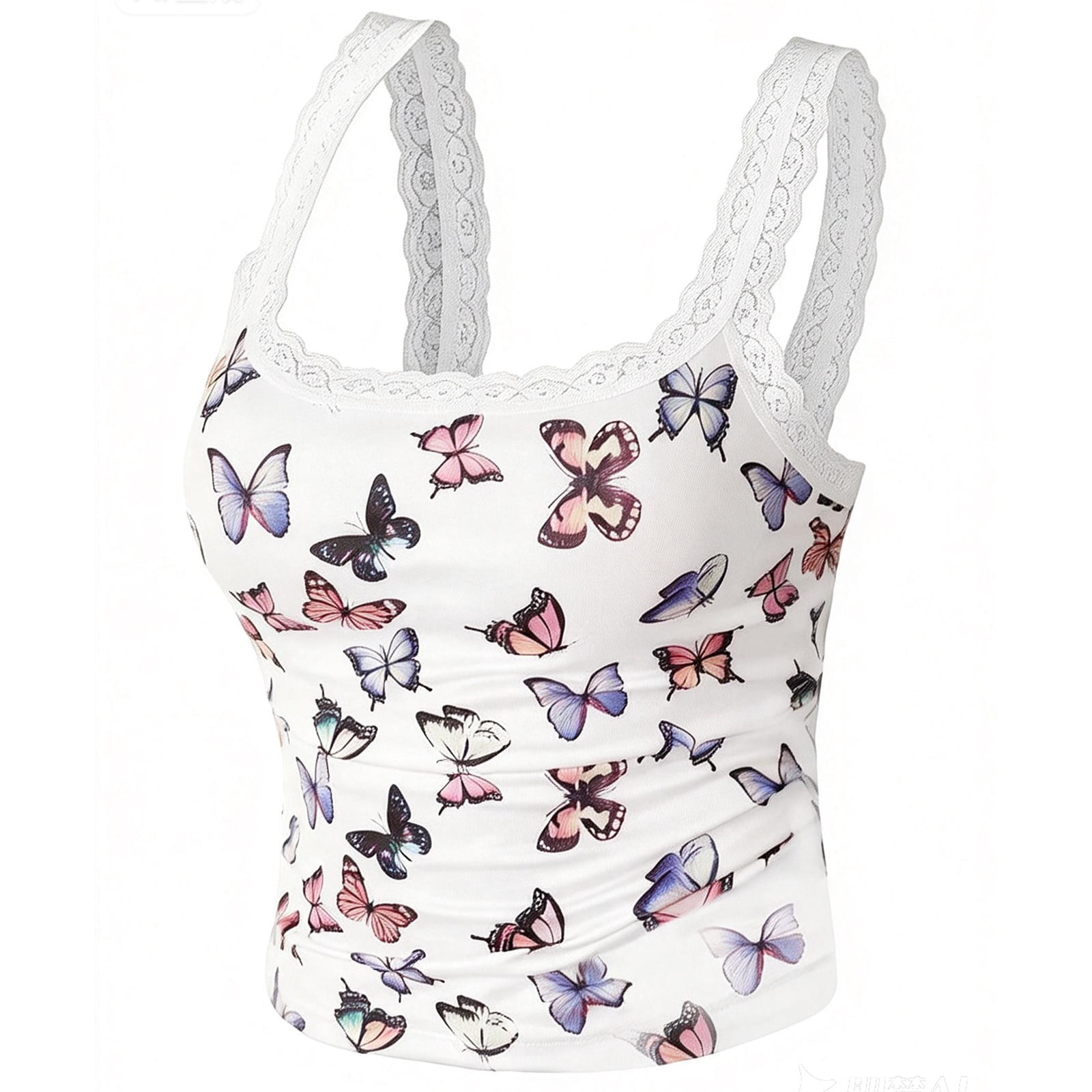 WGRFFH Whimsy Twee Tank Top for Women Whimsical Butterfly Print WGRFFH Whimsy Twee Tank Top for Women Whimsical Butterfly Print