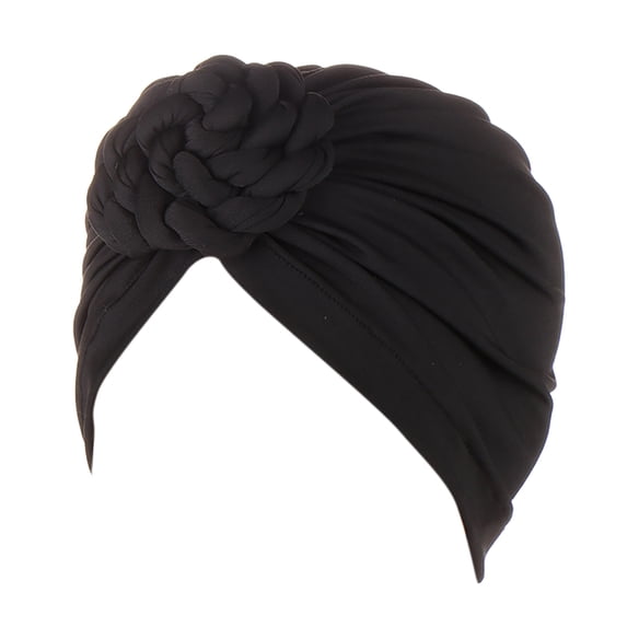 WGRFFH Women African Turban Flower Knot Headwrap Pre Tied Bonnet Beanie Cap Headwrap Hair Loss Wrap Headband Tie Turban Ethnic Cap Turban Headwear Cover Wrap Hat Hair Cap Braids Flower Head Cancer He