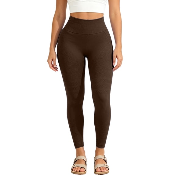 WGRFFH Women's High Waisted No Front Seam Lounge Yoga Legging,Buttery Soft,Fitness,Compression,Tummy Control Workout Gym Running Cycling Full Length Pants Pilates Casual Athleisure Coffee L