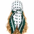 thumbnail image 1 of WGRFFH Women's Polka Dot Print Satin Square Head Scarf,Lightweight Silky Hair Wrap Bandana Kerchief,Multipurpose Neck Scarf Headband Accessory for Daily Hairstyle Decoration Blackish Green, 1 of 6