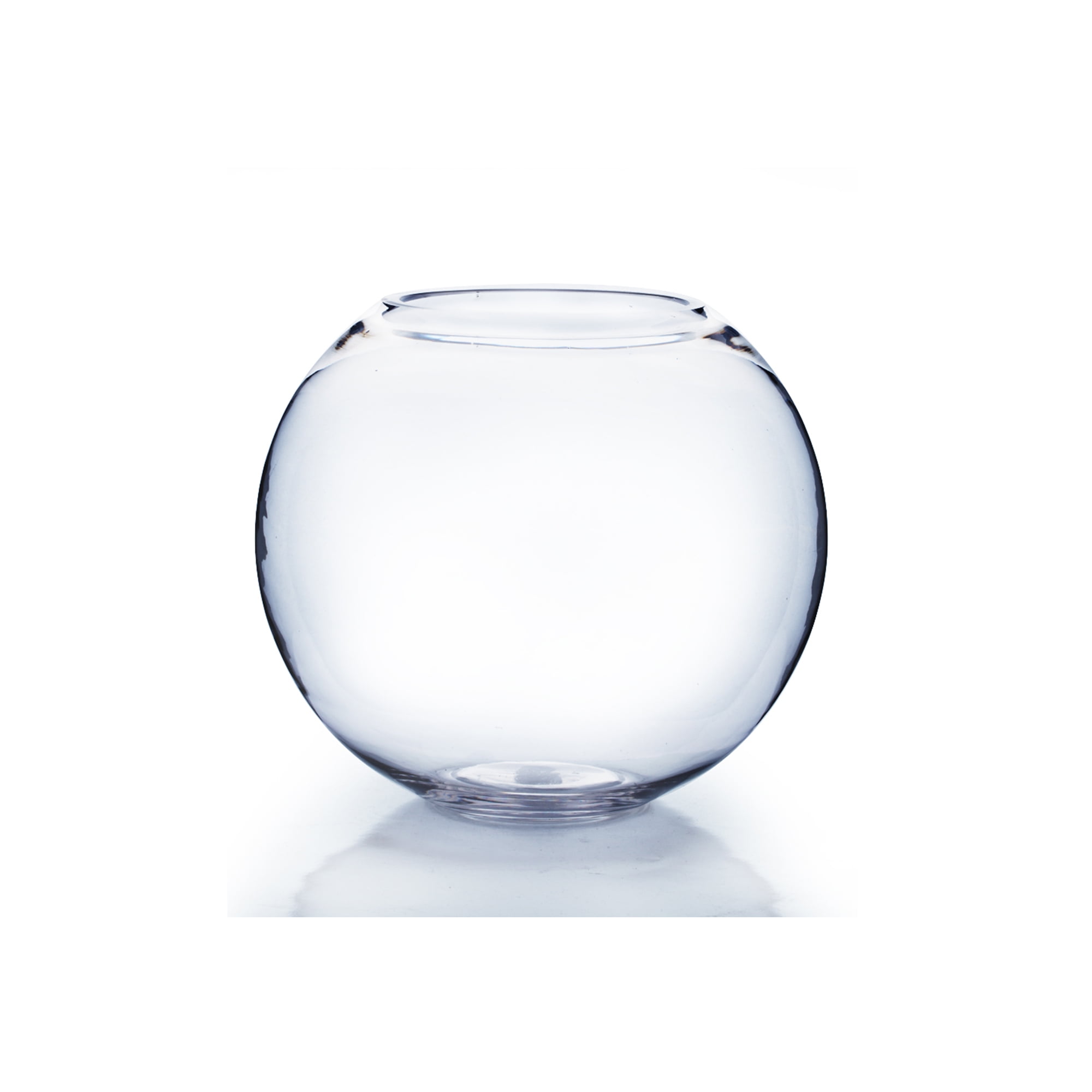 Clear Round Glass Bubble Vase for Table Decor, 6" x 5"