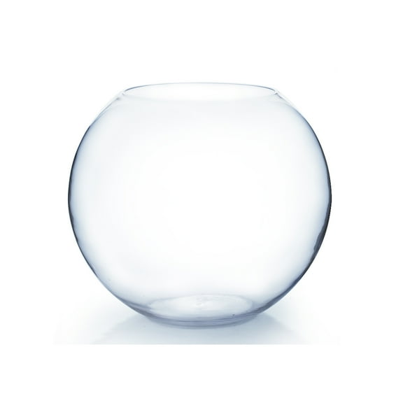 WGV Clear Bubble Bowl Vase - 19" Wide x 16" Height, Good quality, Heavy Weighted Base - 1 Pc