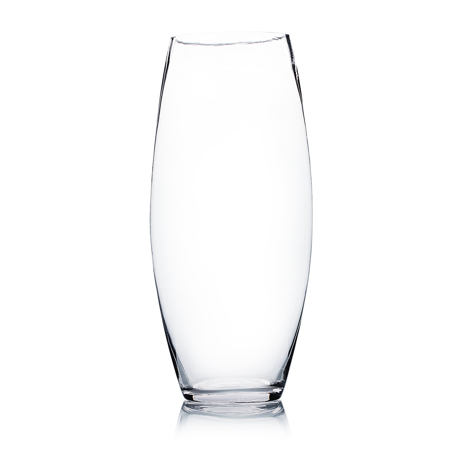 Clear Glass 12" Tall Table Vase for Floral Arrangements