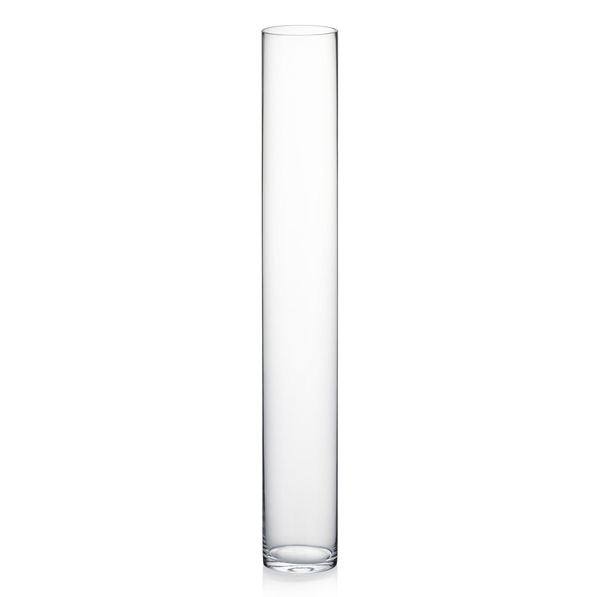 Tall Clear Glass Cylinder Vase for Floral Arrangements, 28"