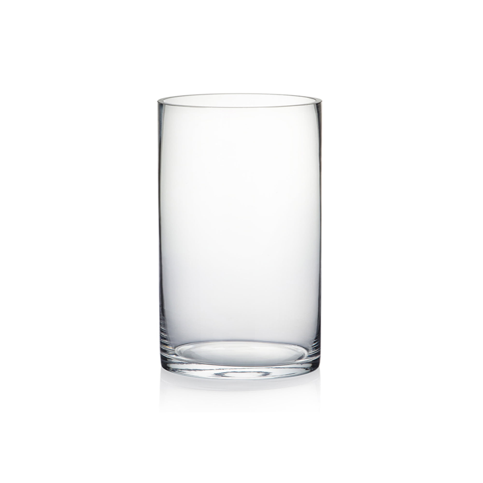 Clear Glass Cylinder Vase for Wedding Centerpiece, 6" x 10"