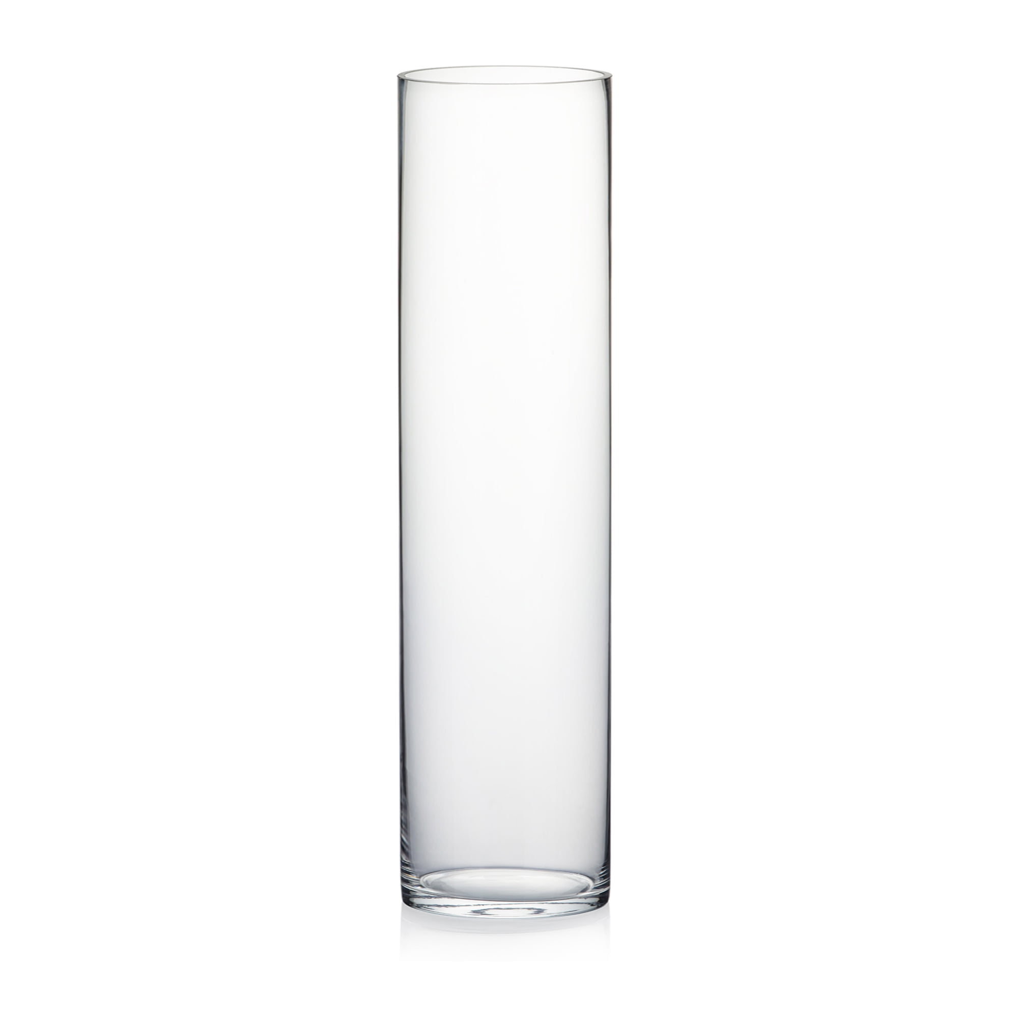 Tall Clear Glass Cylinder Vase for Wedding Centerpiece, 24" Height