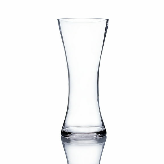 WGV Clear Glass Round Gathering Vase - 5" Wide x 12" Height, Good quality, Heavy Weighted Base - 1 Pc