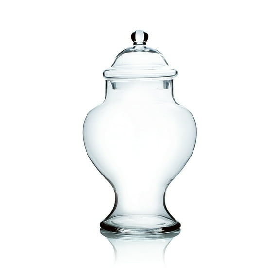 WGV Clear Large Bell Shaped Apothecary / Candy Buffet Jar With Lid - 9" Wide x 16.5" Height, Good quality, Heavy Weighted Base - 1 Pc