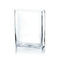 thumbnail image 1 of WGV Clear Rectangular Glass Block Vase - 2" Wide x 10" Height, Good quality, Heavy Weighted Base - 1 Pc, 1 of 6