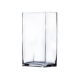 thumbnail image 1 of WGV Clear Rectangular Glass Block Vase - 4" Wide x 8" Height, Good quality, Heavy Weighted Base - 1 Pc, 1 of 7