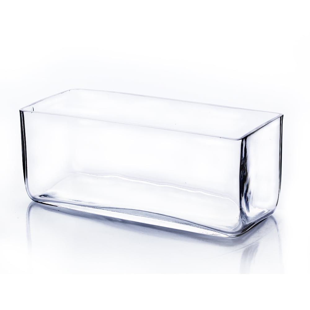 WGV Clear Rectangular Glass Planter Box Vase - 4