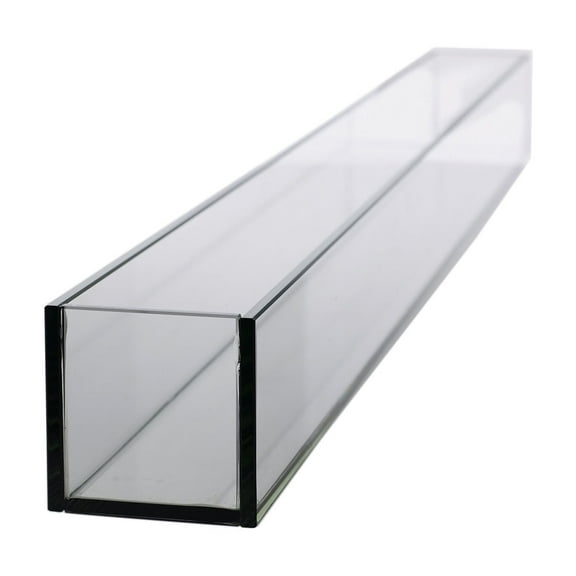 WGV Clear Rectangular Plate Glass Planter Box Vase - 36" Long x 4" Height, Good quality, Heavy Weighted Base - 1 Pc