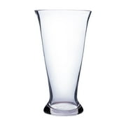 WGV Clear Tapered Floral Bouquet Vase - 5.5" Wide x 10" Height, Good quality, Heavy Weighted Base - 1 Pc