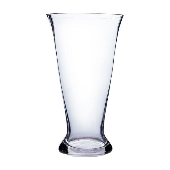 WGV Clear Tapered Floral Bouquet Vase - 5.5" Wide x 10" Height, Good quality, Heavy Weighted Base - 1 Pc
