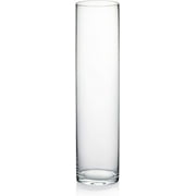 WGV Cylinder Glass Vase, 4" W X 16" H, [Size/Bulk Choices Available], Floral Container, Flower Vase, Clear Candle Holder, Centerpiece For Wedding, Home Accent Decor, 1 Piece