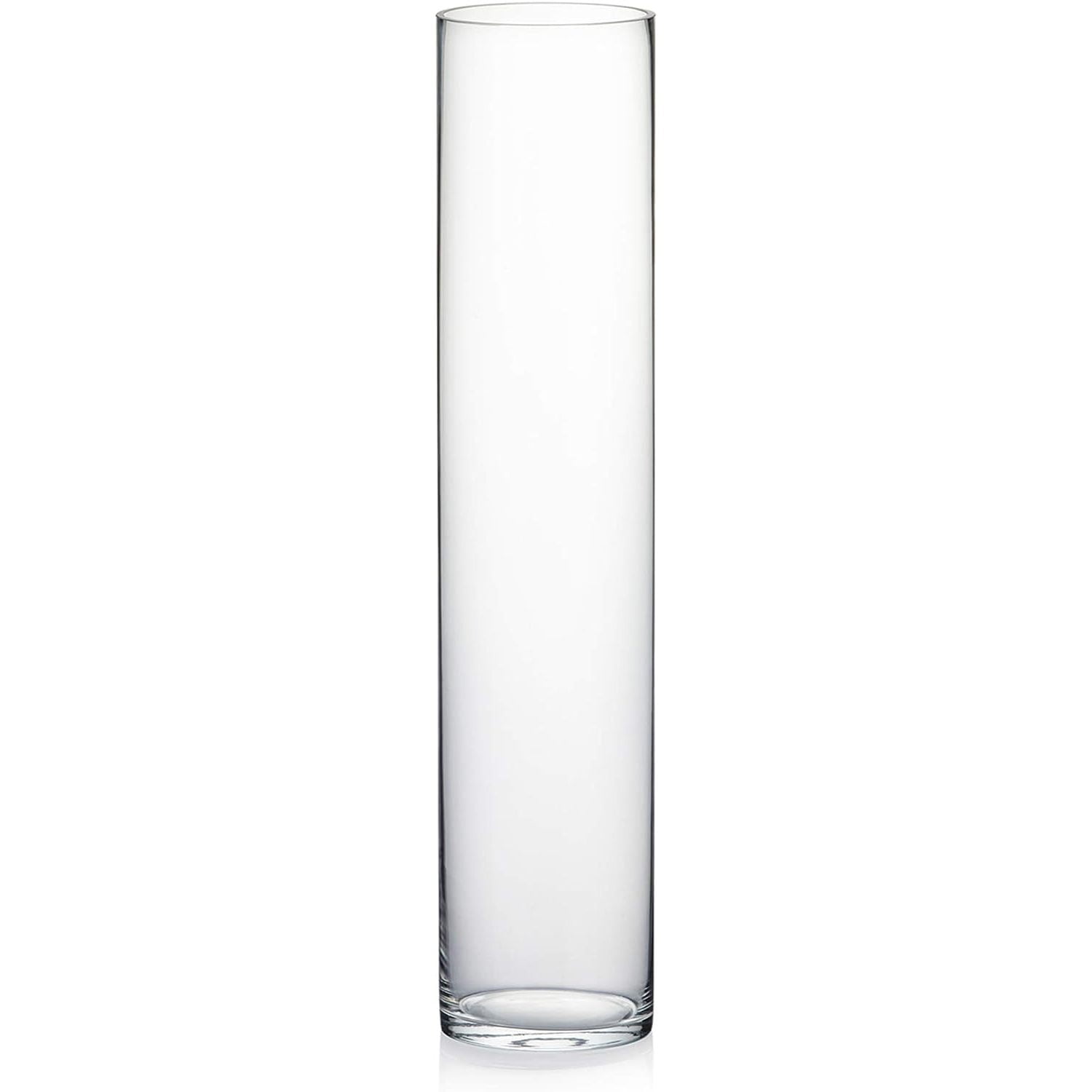 Tall Clear Glass Cylinder Vase for Wedding Centerpieces