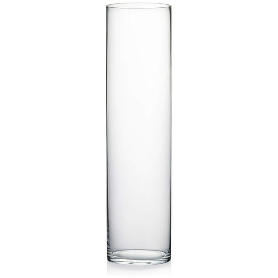 WGV Cylinder Vase, Width 6", Height 24", Clear Tall Glass Container Terrarium Candle Holder for Wedding Centerpiece, Party Event, Home Office Decor, 1 Piece