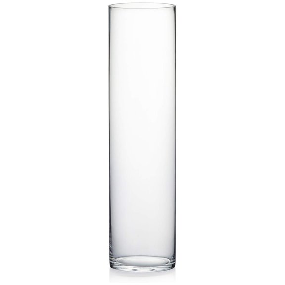 WGV Cylinder Vase, Width 6", Height 24", Clear Tall Glass Container Terrarium Candle Holder for Wedding Centerpiece, Party Event, Home Office Decor, 1 Piece