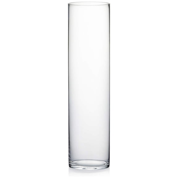 WGV Cylinder Vase, Width 6", Height 24", Clear Tall Glass Container Terrarium Candle Holder for Wedding Centerpiece, Party Event, Home Office Decor, 1 Piece