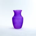thumbnail image 1 of WGV Frosted Purple Rose Bouquet Vase, Machine Blown  - 5" Wide x 8" Height, Good quality, Heavy Weighted Base - 1 Pc, 1 of 1