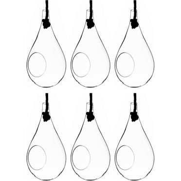 WGV Hanging Glass Plant Terrarium, Width 3", Height 6", Bulb DIY Air Succulent Planter Clear Vase Tea Light Votive Candle Holder, Wedding Event Office Home Outdoor Decor, 1 Piece