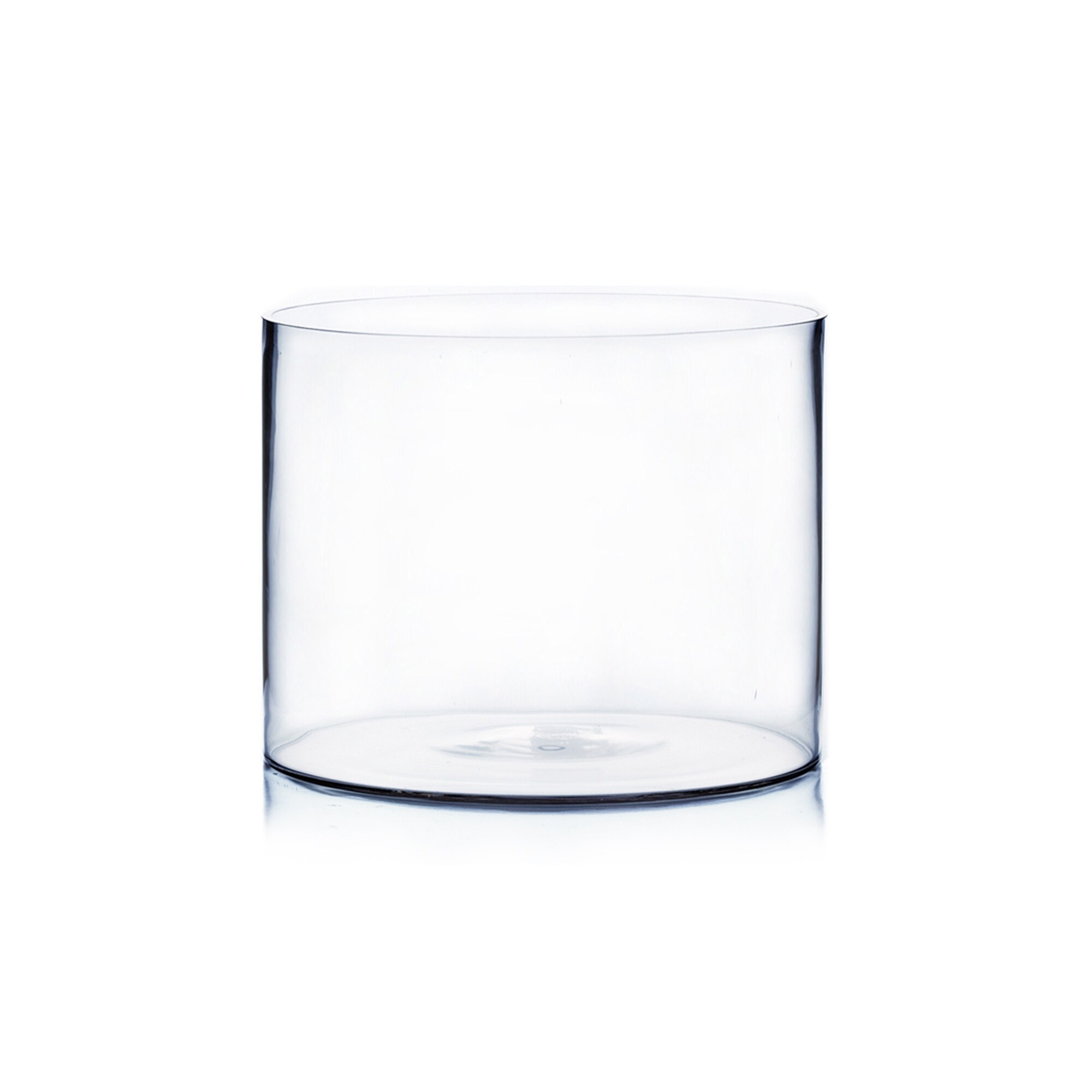 WGV International 10" Wide Clear Cylinder Glass Vase, Candle Holder, 1