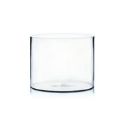 WGV International 10" Wide Clear Cylinder Glass Vase, Candle Holder, 1 Piece 8"H