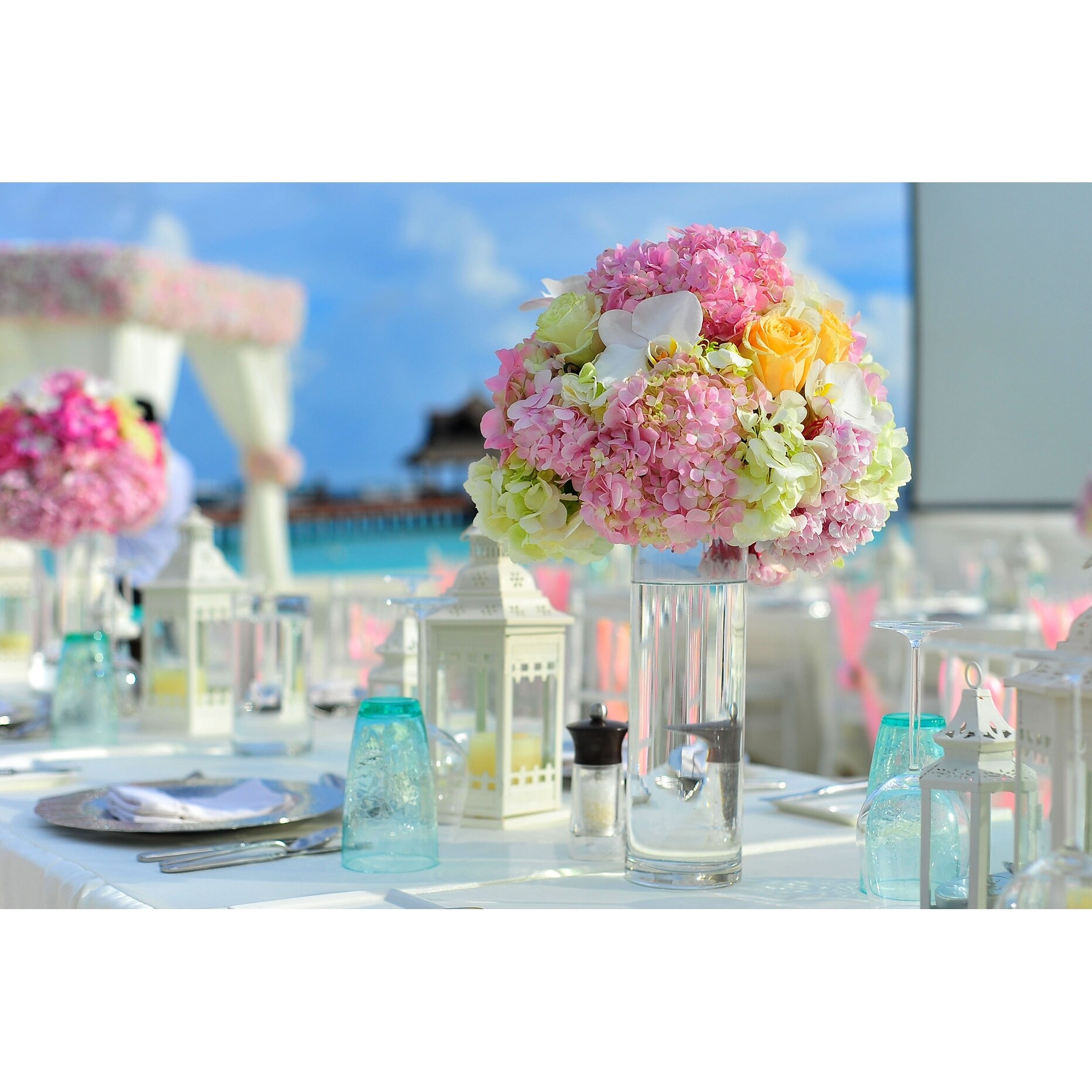 WGV International 6" Wide Clear Cylinder Glass Vase, Candle Holder, 1