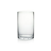 WGV Clear Cylinder Glass Vase - 5" Wide x 8" Height, Good quality, Heavy Weighted Base - 1 Pc