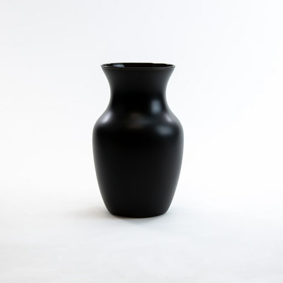 WGV Matte Black Rose Bouquet Vase, Machine Blown - 5" Wide x 8" Height, Good quality, Heavy Weighted Base - 1 Pc