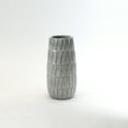 thumbnail image 1 of WGV Medium Cream Reactive Glazed Vase With Triangle Pattern- 5" Wide x 10" Height, Good quality, Heavy Weighted Base - 1 Pc, 1 of 7