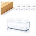 thumbnail image 1 of WGV Rectangle Block Glass Vase Bulk, Width 4", Length 12", Height 4", Clear Long Floral Container, Candle Holder for Home Office Wedding Decor, 8 Pieces, 1 of 8