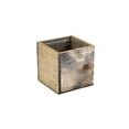 thumbnail image 1 of WGV Rustic Wood Planter Long Box - 4" Long x 4" Height, Good quality, Heavy Weighted Base - 1 Pc, 1 of 8
