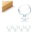 thumbnail image 1 of WGV Slant Cut Bowl Glass Vase Bulk with Stand, Width 8.25", Height 8.75", Clear Planter Terrarium, Candy Dish, Fruit Jar for Wedding Party Event, Home Office Decor, 4 Pieces, 1 of 8