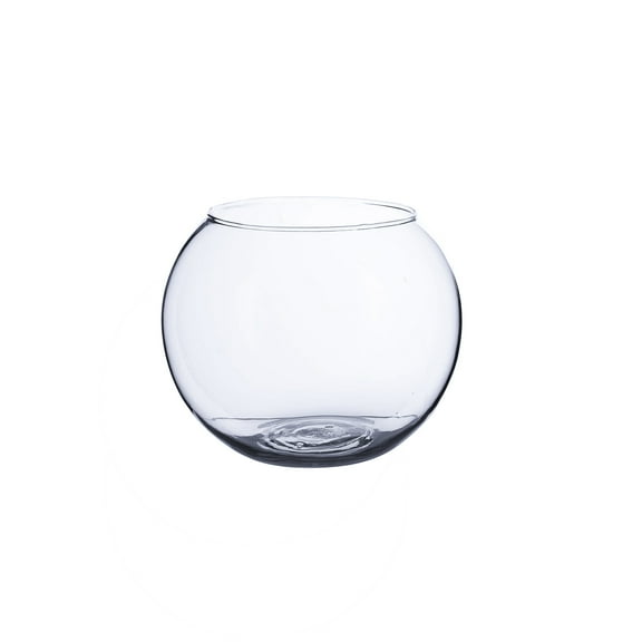 WGV Small Clear Bubble Bowl Vase / Votive Candle Holder - 3" Wide x 3" Height, Good quality, Heavy Weighted Base - 1 Pc