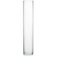 WGV Tall Cylinder Glass Vase, Open Width 6", Height 31", Clear Large