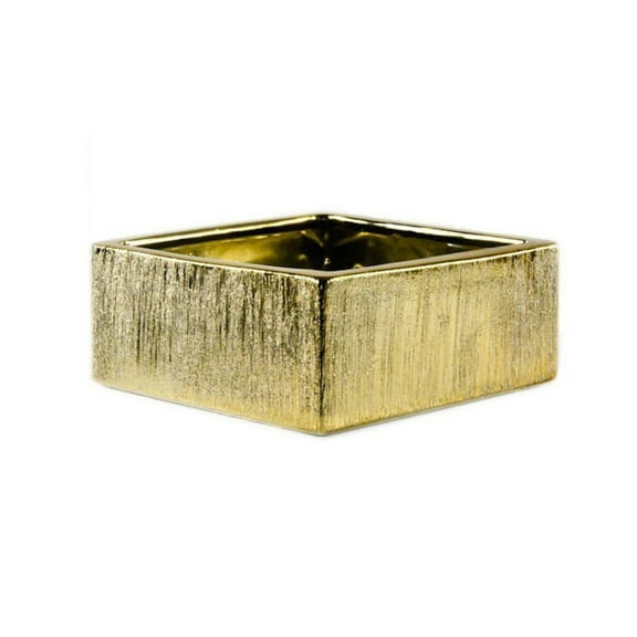 WGV Textured Gold Low Square Block - 8" Long x 4" Height, Good quality, Heavy Weighted Base - 1 Pc