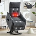 thumbnail image 1 of WGYPRIME Power Lift Recliner Chair with Massage and Heat, Single Lift Chair with 2 Side Pockets and Cup Holders, Recliner Chair Sofa Heavy Duty Motion Mechanism and One USB for Charging, 1 of 12