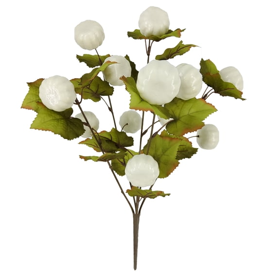 Mainstays 18H Indoor Artificial Pumpkin Bush, White Color.