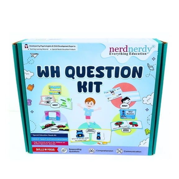 WH' QUESTION KIT- Autism Learning Material/Speech Therapy Tool/Sensory Toys/Communication Builder/Language Development in Special Needs/Special Ed/Speech delay, Non-Verbal