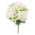 thumbnail image 1 of 18-inch Artificial Silk White Roses & Lily Mixed Summer Bouquet, for Indoor Use, by Mainstays, 1 of 8