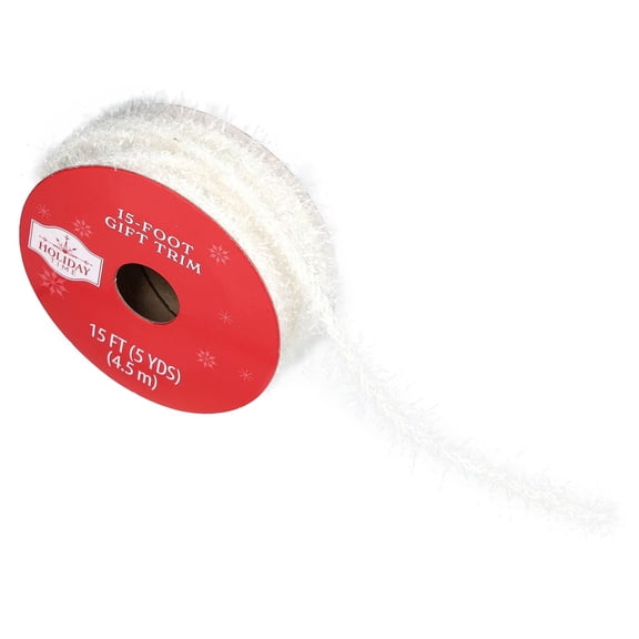 White Tinsel Christmas Trim, 15', by Holiday Time