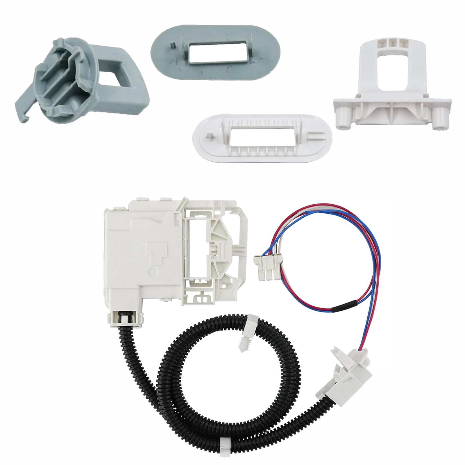 WH08X32697 Washer Lid Lock Switch, Plastic Washing Machine Cover Lock Assembly, Replace 44961452, 963152, AP7015047, AP7033485, EAP16619254, PD00070146, PD00067861, PS16619254, EG-380843M