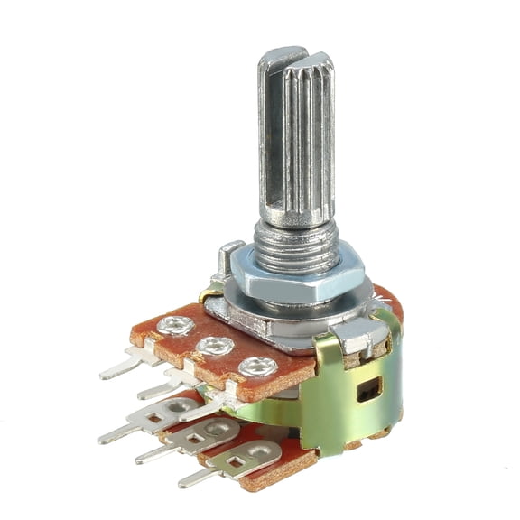 WH148 100K Ohm Variable Resistors Dual Carbon Film Potentiometer