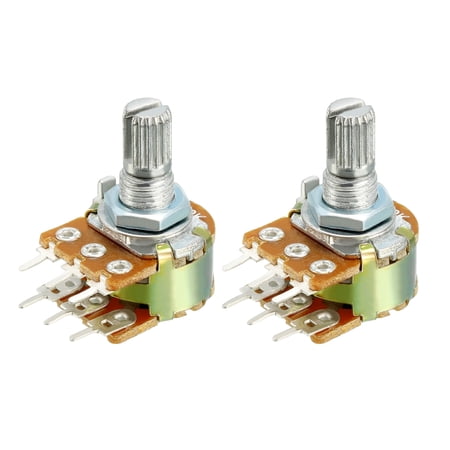 WH148 100K Ohm Variable Resistors Dual Coil Film Potentiometer 2pcs