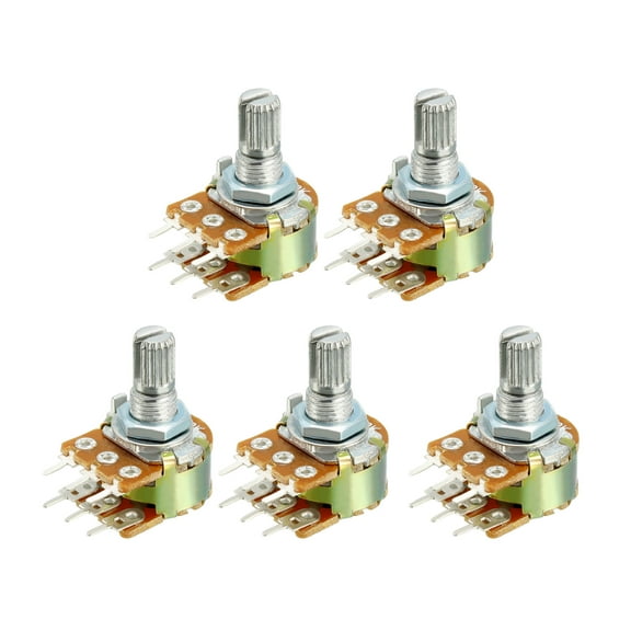 WH148  100K Ohm Variable Resistors Dual Coil  Film Potentiometer 5pcs