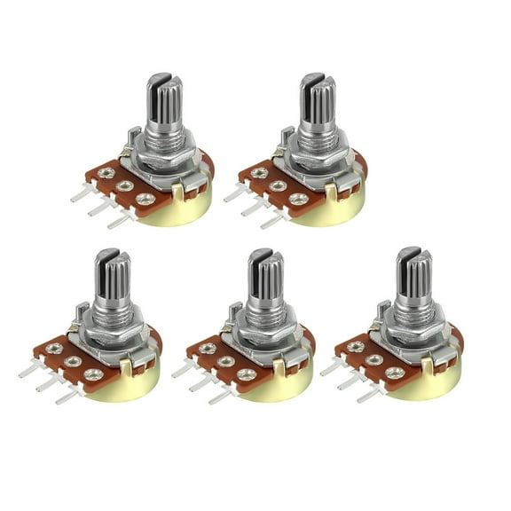 WH148 1M Ohm Variable Resistors Single Coil  Film Potentiometer, 5pcs