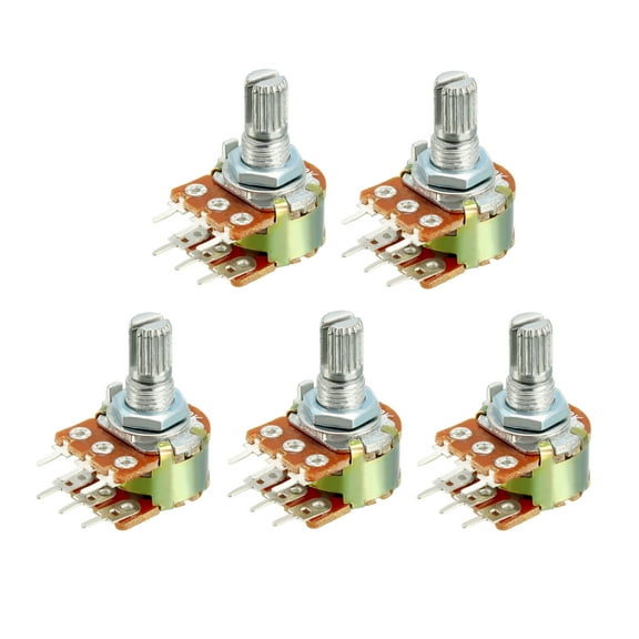 WH148 20K Ohm Variable Resistors Dual Carbon Film Potentiometer 5pcs