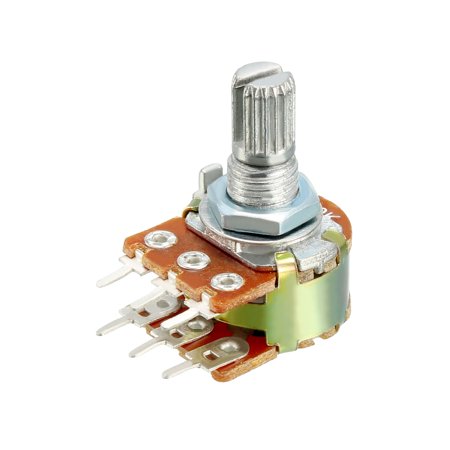 WH148 20K Ohm Variable Resistors Dual Carbon Film Taper Potentiometer
